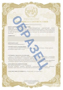 Образец Сертификат СТО 01.064.00220722.2-2020 Калининград Сертификат СТО 01.064.00220722.2-2020 