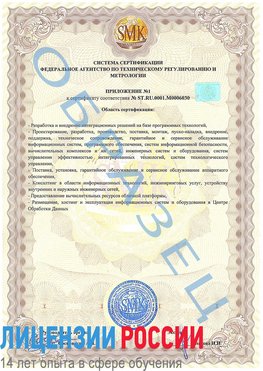 Образец сертификата соответствия (приложение) Калининград Сертификат ISO 27001